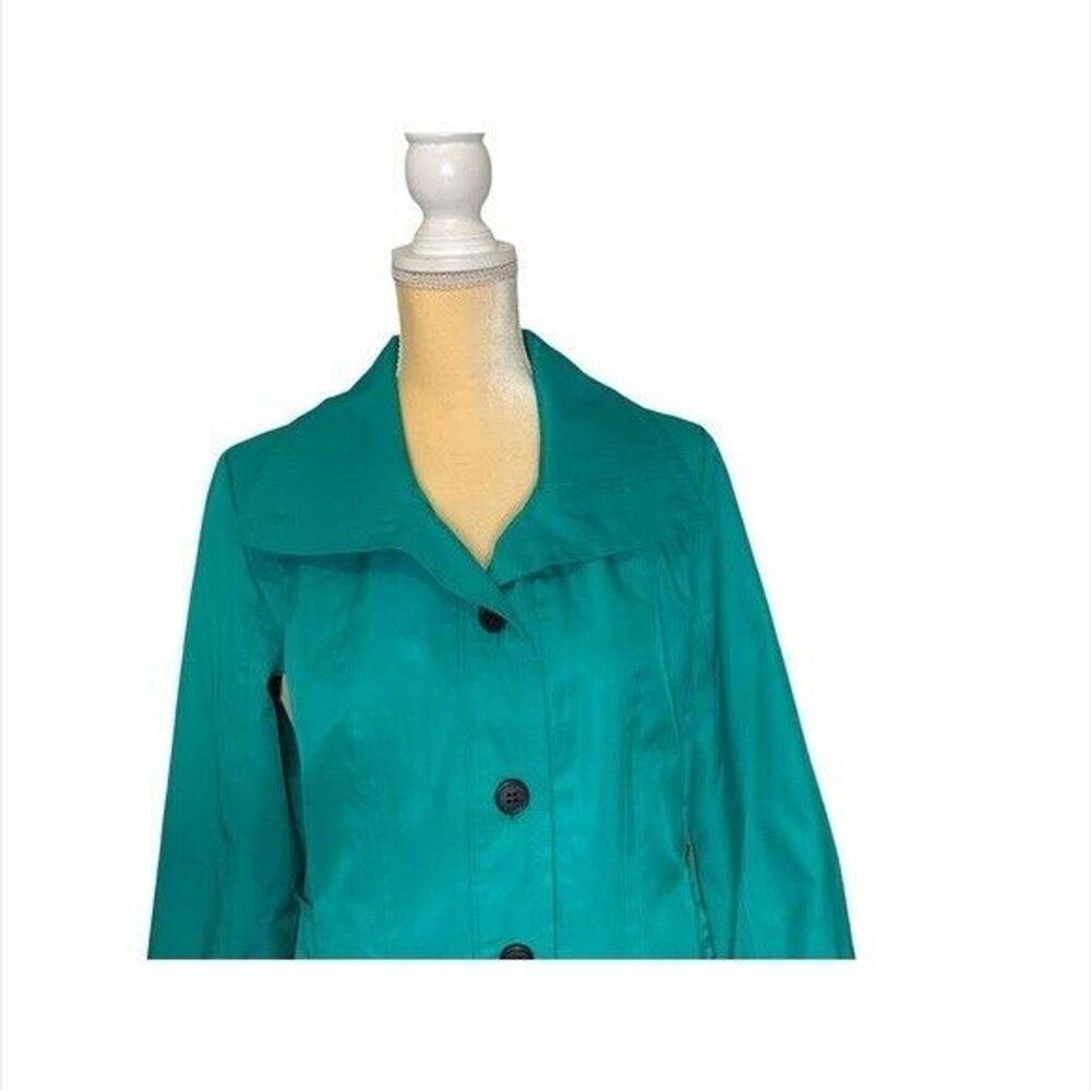 Marc New York Womens Trench Jacket Coat Green Size M - Picture 12 of 16